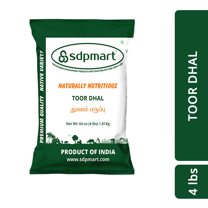 SDPMART PREMIUM NATIVE TOOR DHAL - 1.81 KG (4 LBS)